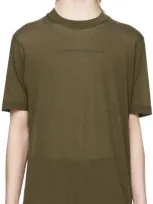 Song For The Mute Khaki 'dreaming Eyes Open' T-shirt In Army Green