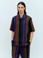 Song For The Mute Zip-up Box Shirt In Multicolour