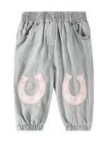 Stella Mccartney Baby Embroidered Straight Jeans In Grey