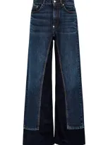 Stella Mccartney Vintage Wash Corduroy Wide-leg Jeans In Blau