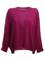 Stella Mccartney Crewneck Knitted Sweater In Purple