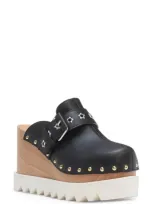 Stella Mccartney Elyse Platform Wedge Clog In Black