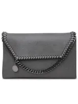 Stella Mccartney Grey Faux Leather Falabella Crossbody Bag