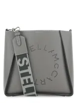 Stella Mccartney Grey Alter Mat Stella Logo Crossbody Bag In Gray