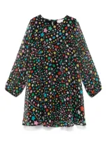 Stella Mccartney Kids' Star-print Dress In Black