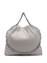 Stella Mccartney Large Falabella Foldover Tote In Grey