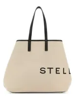 Stella Mccartney Logo-printed Tote Bag In Beige