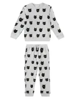 Stella Mccartney Kids' Printed Cotton Sweatshirt And Sweatpants Set In Grey