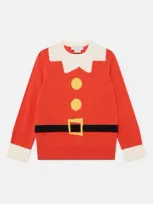 Stella Mccartney Cotton & Wool Christmas Sweater In Red