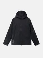 Stella Mccartney Truepace Hooded Running Jacket In Black/black