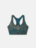 Stella Mccartney Truepurpose Power Impact Medium Support Sports Bra In Tech Mineral/timber