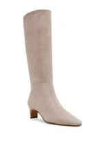 Steve Madden Dagne Knee High Boot In Taupe Suede