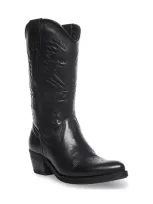 Steve Madden Women's Hayward Boots In Black Leather