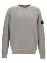 Stone Island Grey Logo Badge Sweatshirt