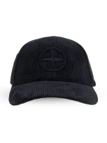 Stone Island Logo Embroidered Baseball Cap In Navy