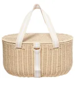 Sunnylife Large Picnic Basket In Brown