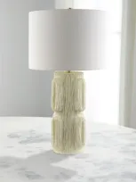 Surya Antomi 27" Painted Resin Table Lamp With Linen Shade In White