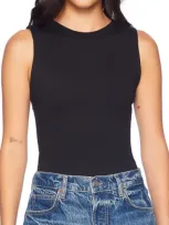 Susana Monaco Crewneck Knit Tank In Black