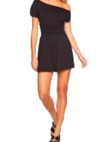 Susana Monaco One-shoulder Romper In Black