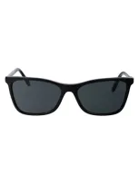 Swarovski Rectangular Frame Sunglasses In Black