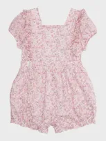 Tessa James Kids' Baby Girl's Buttercup Floral-print Bubble Romper In Pink