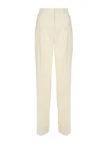 The Andamane Nathalie Trousers In Linen Blend In Yellow