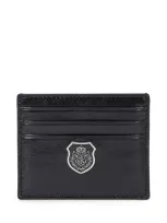 The Kooples Leather Card Case In Black