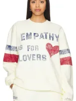 The Mayfair Group Empathy Is For Lovers Graphic Sweatshirt In Cream