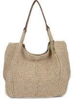 The Sak Los Feliz Crochet Extra-large Tote In Bamboo Static