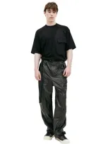 The Viridi-anne Nylon Zip Trousers In Khaki