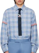 Thom Browne Blue Armband Shirt In 450 Blue