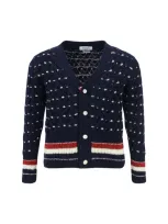 Thom Browne Cardigan In Blue