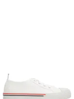 Thom Browne Collegiate Canvas Low-top Sneakers In White