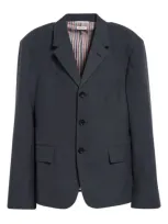 Thom Browne High Break Classic Fit Wool Blend Sport Coat In Dark Grey