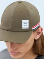 Thom Browne Logo Patch Baseball Cap In Green