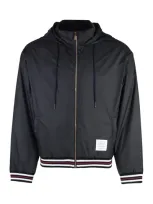 Thom Browne Blue Rwb Bomber Jacket