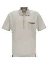 Thom Browne Rwb Polo Shirt In White