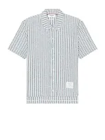 Thom Browne Short Sleeve Button Down Shirt In Seasonal Multi