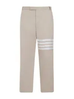 Thom Browne Thome Browne Unconstructed Straight Leg Trousers Pants In Beige