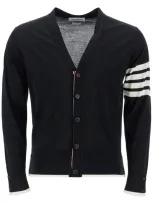 Thom Browne Virgin Wool Cardigan For Women In Black