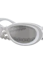 Tiffany & Co . Woman Sunglasses Tf4221 In Light Grey Mirror Silver