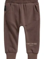 Tiny Tribe Babies'  Core Signature Sweatpants In Iron