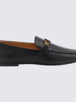 Tod's Black Leather Loafers