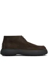 Tod's Gommino Suede Ankle Boots In Brown