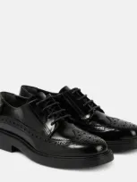 Tod's Leather Derby Shoes In Black