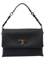 Tod's Leather Shoulder Bag In Black