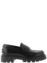 Tod's Penny Bat Chunky Loafers In Black