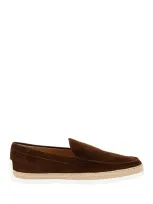 Tod's Almond-toe Suede Loafers In Brown