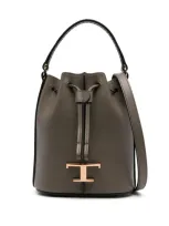 Tod's Micro "timeless" Bucket Bag In Green