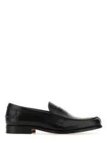 Tod's Polished Leather Penny Loafers With Round Toe In Black